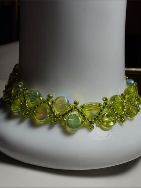 Green Beaded Women's Bracelet by